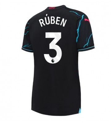 Manchester City Ruben Dias #3 Tercera Equipación Mujer 2023-24 Manga Corta